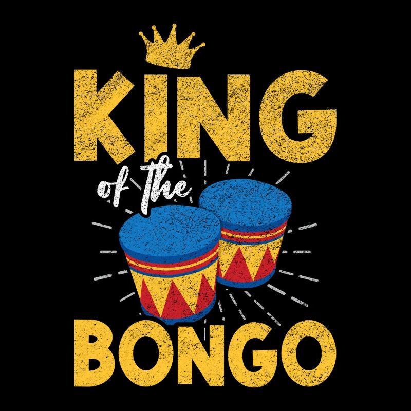 King Bongo Retro Percussion Drummer Design