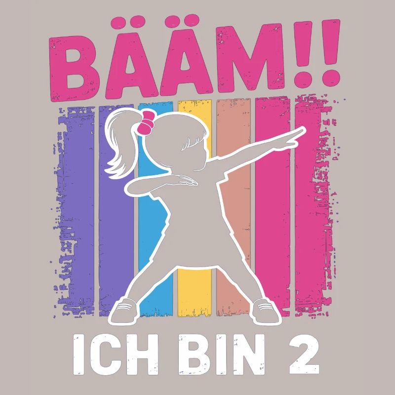 Bääm Ich bin 2 Dabbing Mädchen 2. Geburtstag