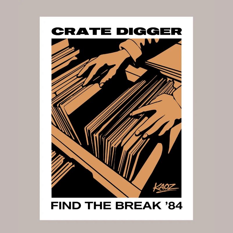 Affiche vinyle Crate Digger 84