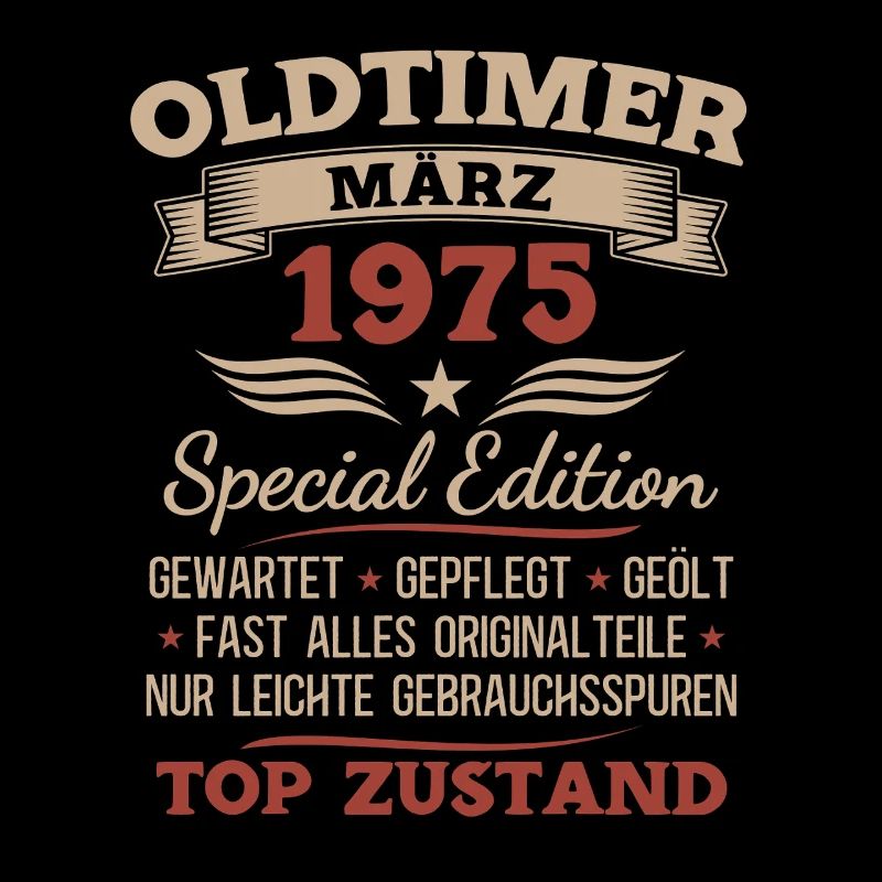 51. Geburtstag Geschenk Mann Oldtimer März 1975