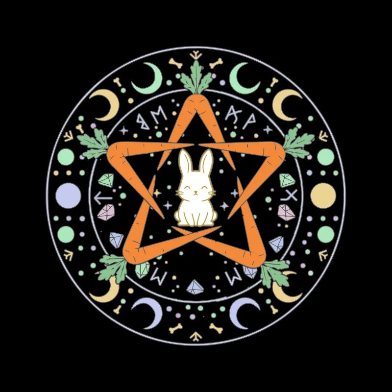 Pentagramme Carrot Bunny Occult Easter