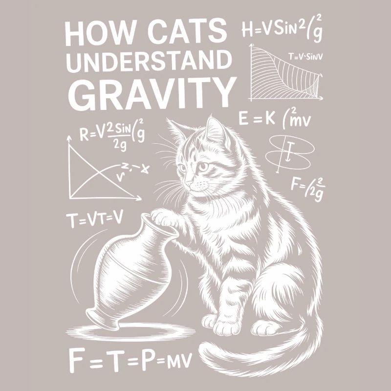 Dictions de chats de physique Blague de maths Cadeau de physique