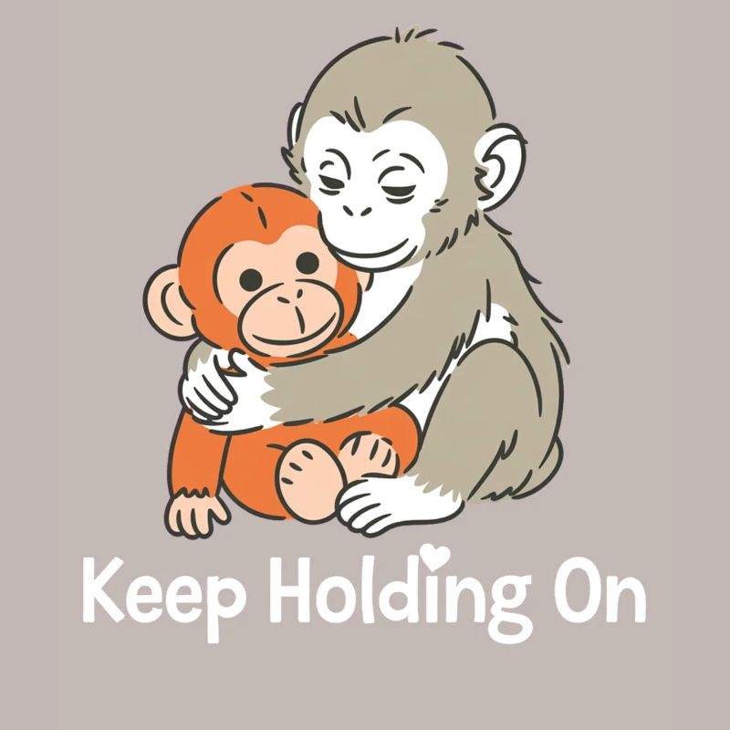 Keep Holding On Monkey Hug
