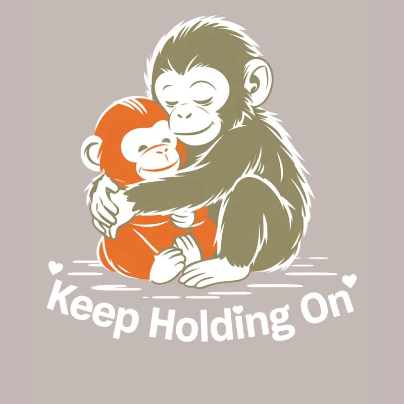 Keep Holding On Monkey Hug