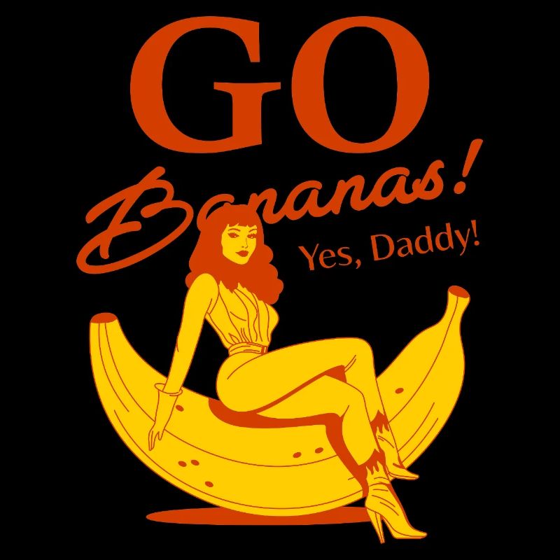 Mädchen auf einer banane