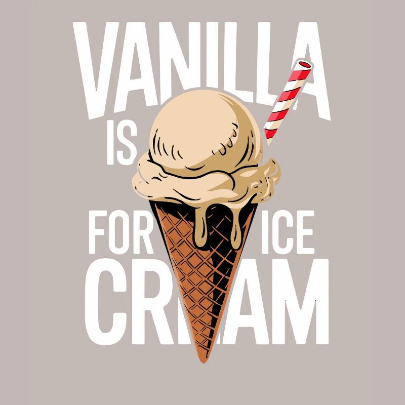 Vanille Eiscone im Kontrast