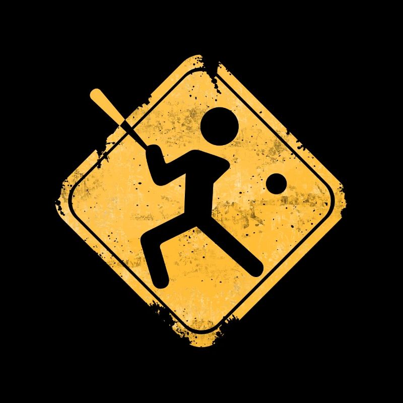 Silhouette de baseball avec batte
