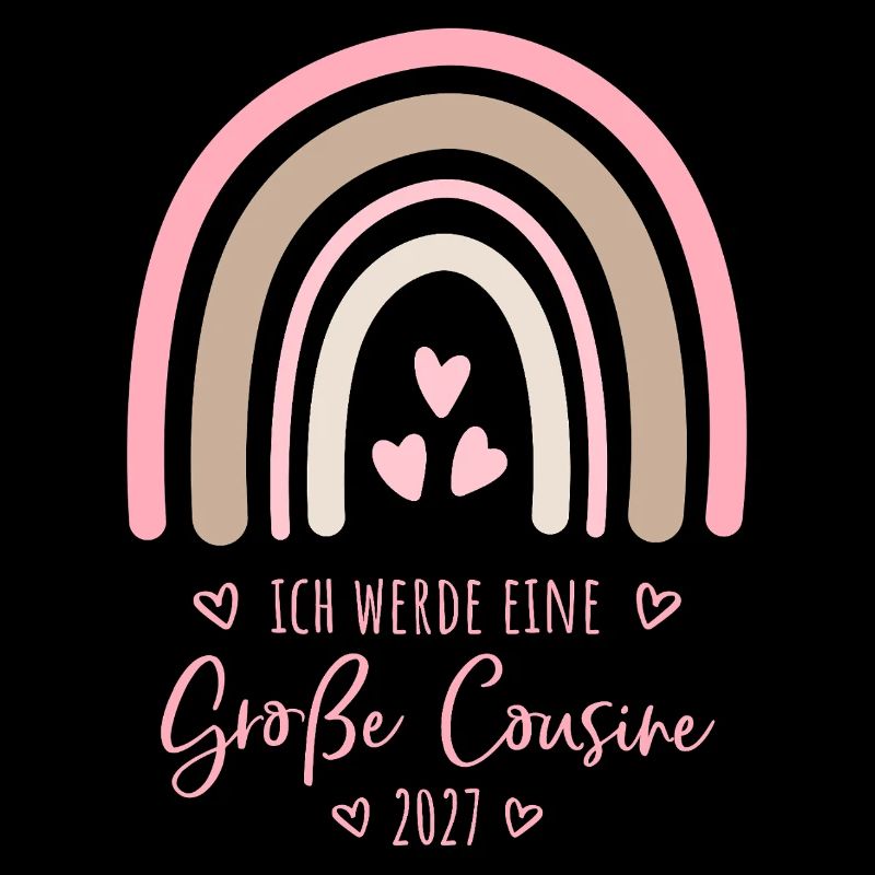 Ich werde eine Große Cousine 2027 Boho Regenbogen