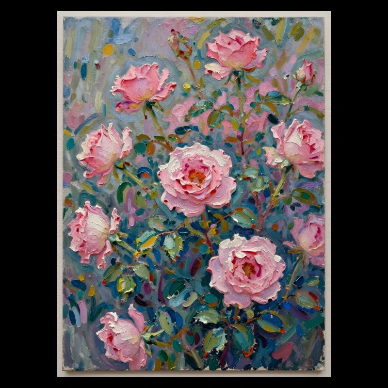 Impâte rose dans un jeu de couleurs