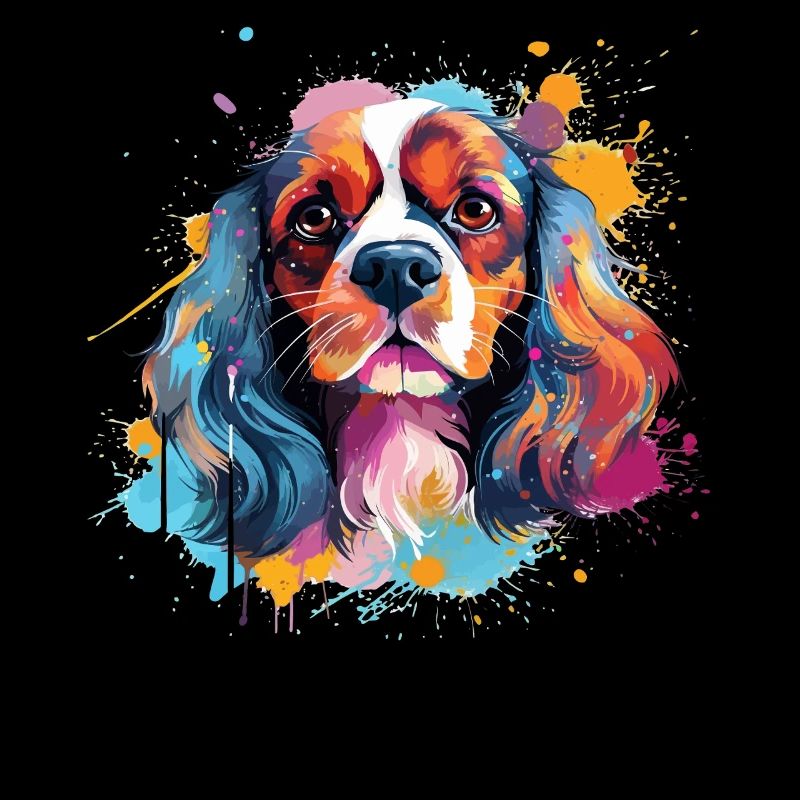 Cavalier King Charles Spaniel Chien Coloré