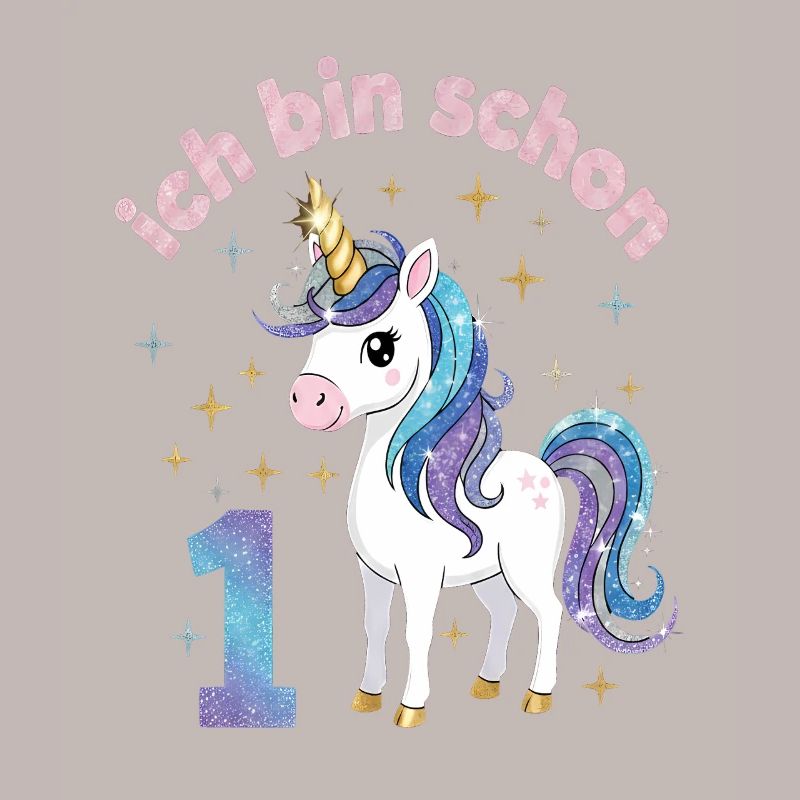 1. Geburtstag Einhorn Mädchen Ich bin schon 1