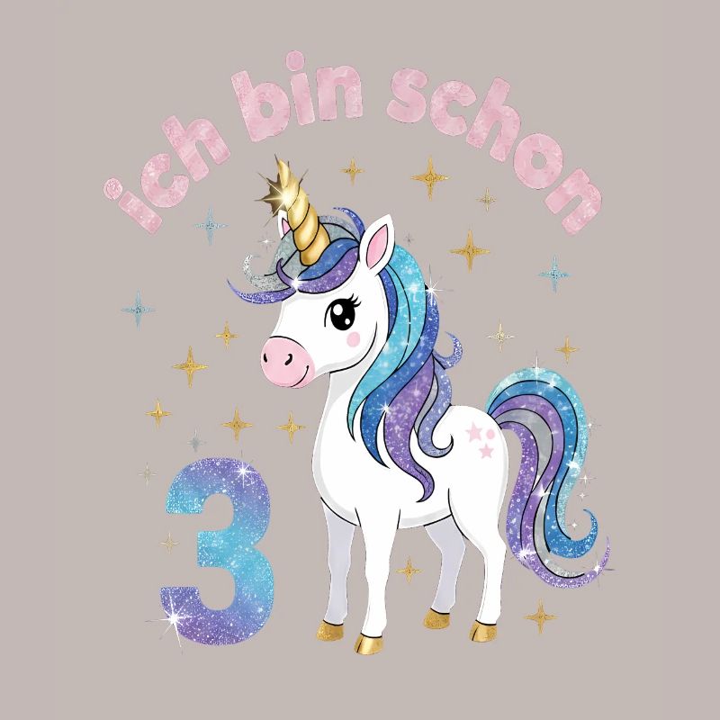 3. Geburtstag Einhorn Mädchen Ich bin schon 3