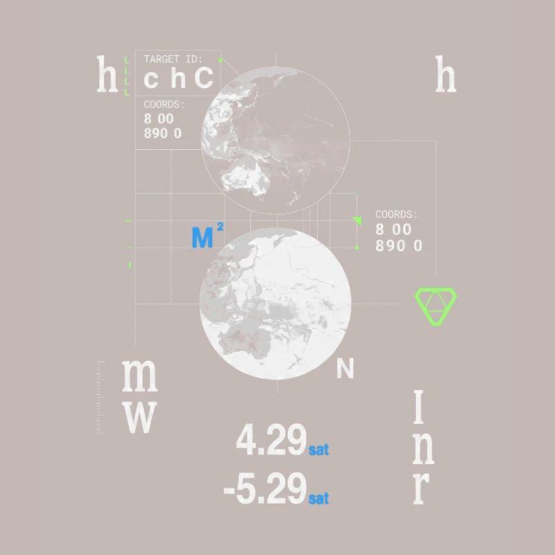 Futuristic HUD World Map Coordinates