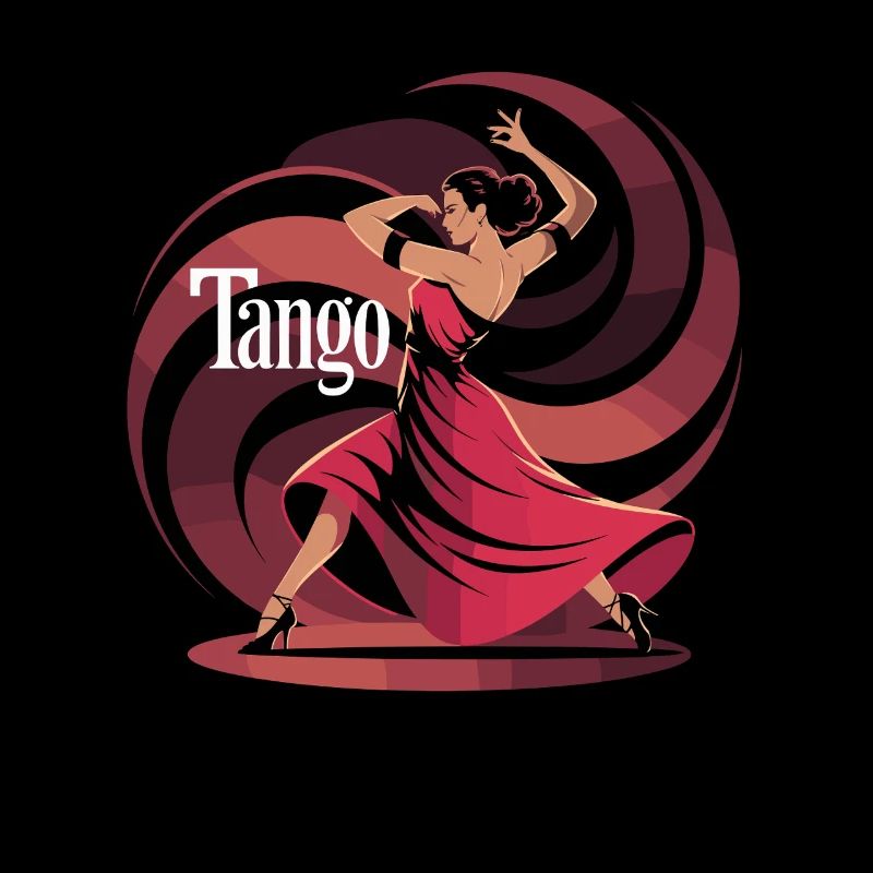 Motif élégant de danse de tango pour les amateurs de danse