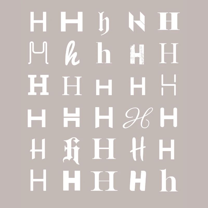 H Glyphs: Heraldic Typography Pattern