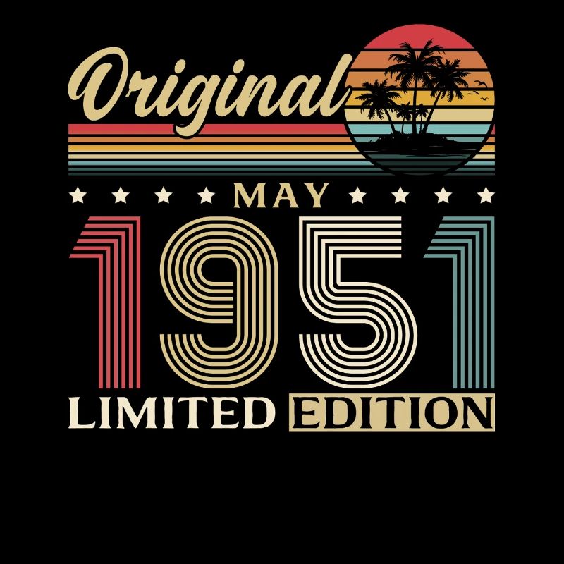 75th Birthday Gift Original May Vintage 1951