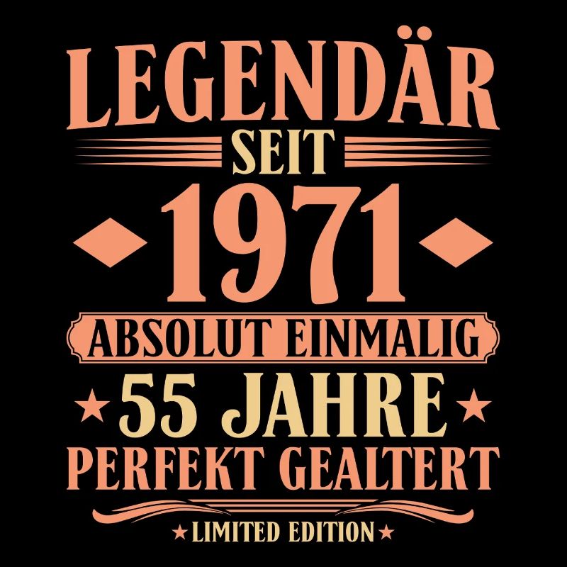 1971 Geboren - Absolut Einmalig 55. Geburtstag