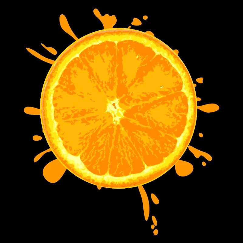 Orange Slice Splash Design