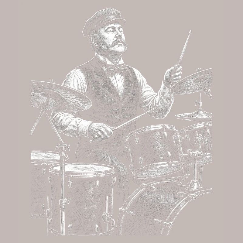 Chester A. Arthur plays drums
