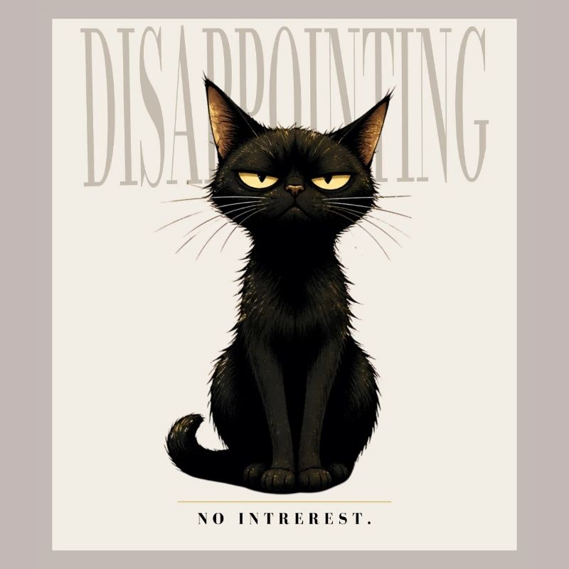 Disappointing. – Sarcastic Black Cat Design