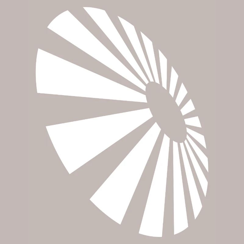 Spiral Fan Monochrome Pattern
