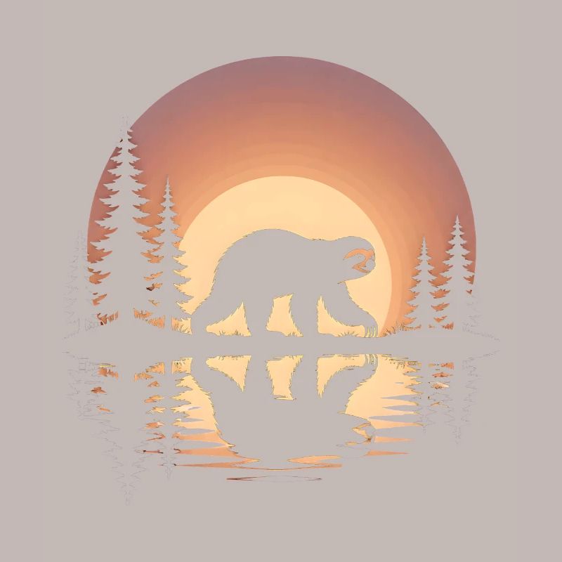 Mammoth at Sunset in Pine Forest