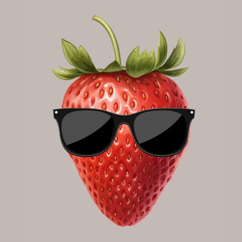 Erdbeere mit Sonnenbrille