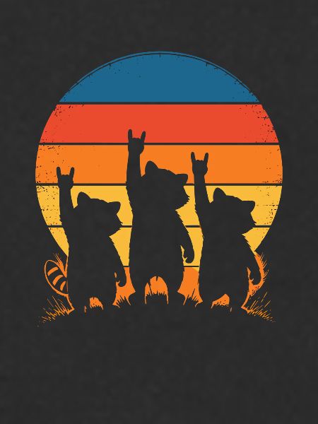 Sunset Dogs Silhouette Punk