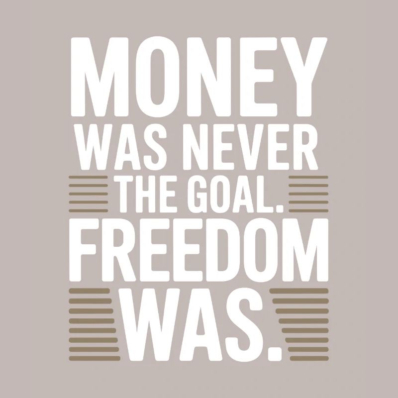 Objectif financier Esprit de liberté Entrepreneur Liberté