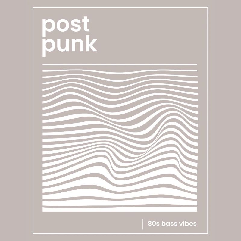 Affiche de motifs post-punk wave