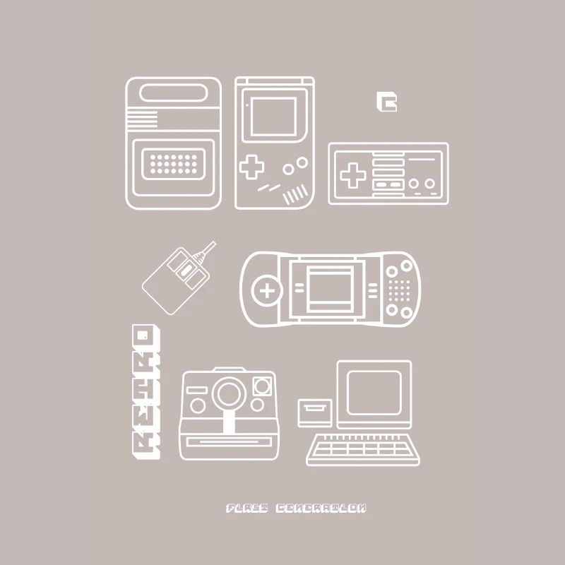 retro game blueprint nerd pc game 8bit console lol