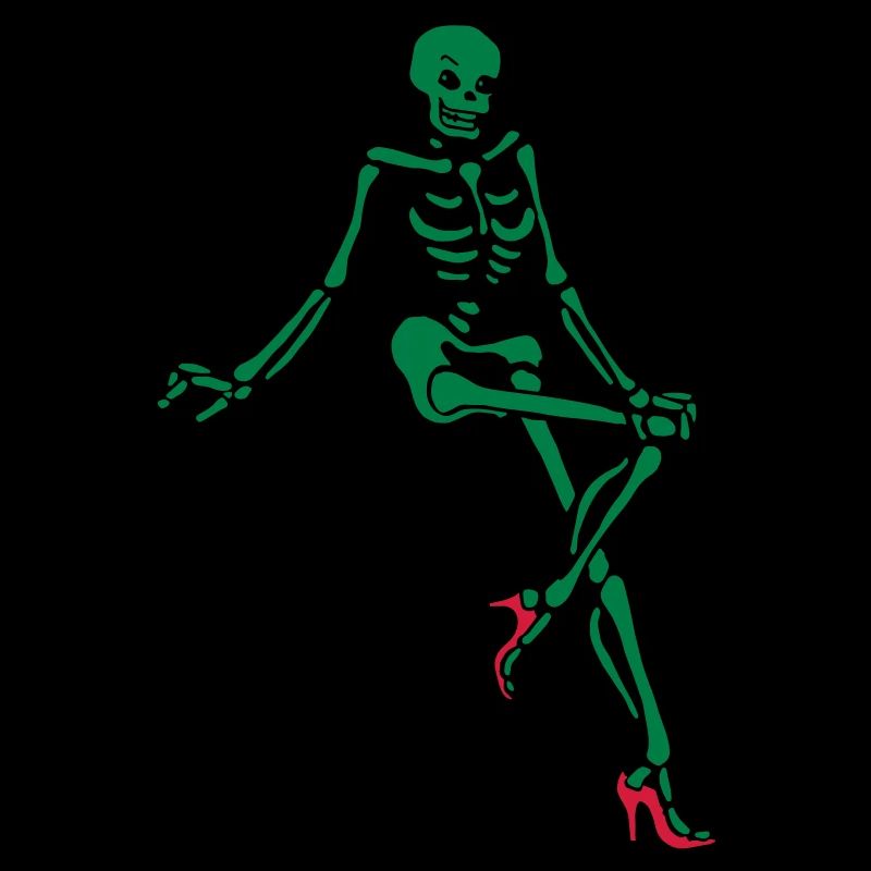 Pin up skeleton with high heels 2