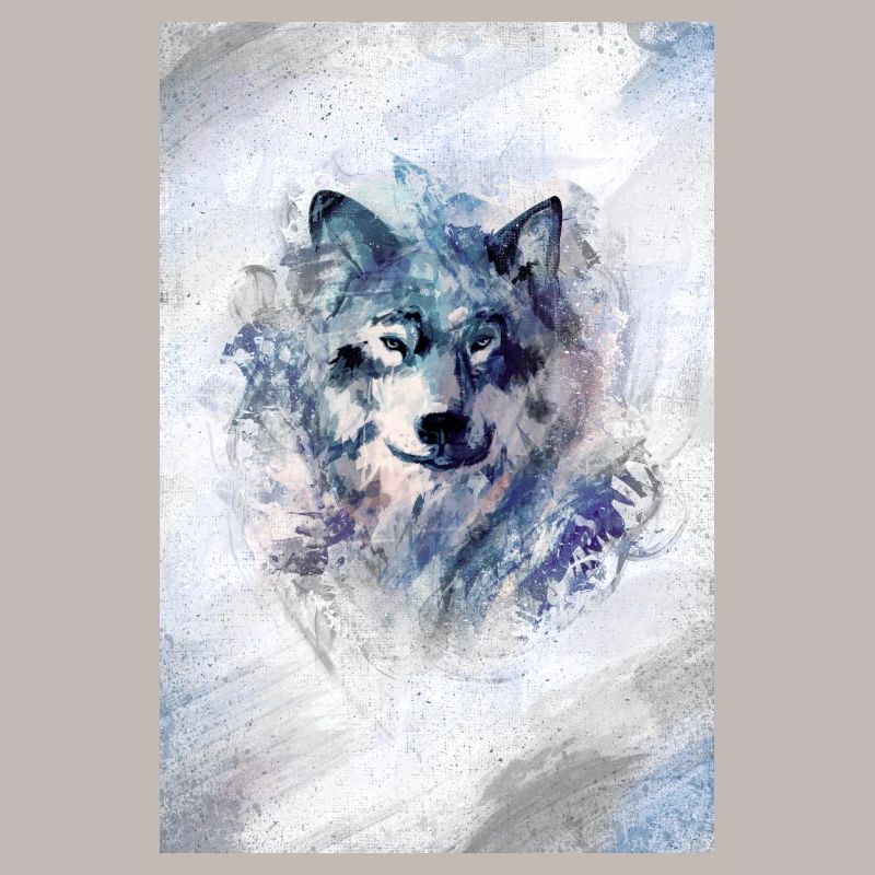 Wolf dans la tempête grey version