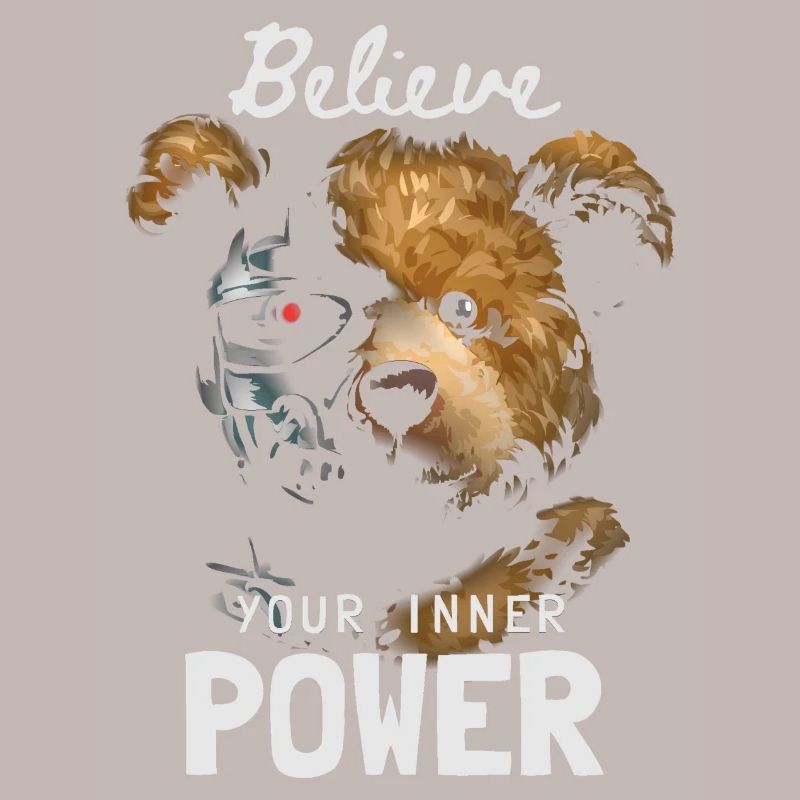 Bear with Robot Face Inner Power