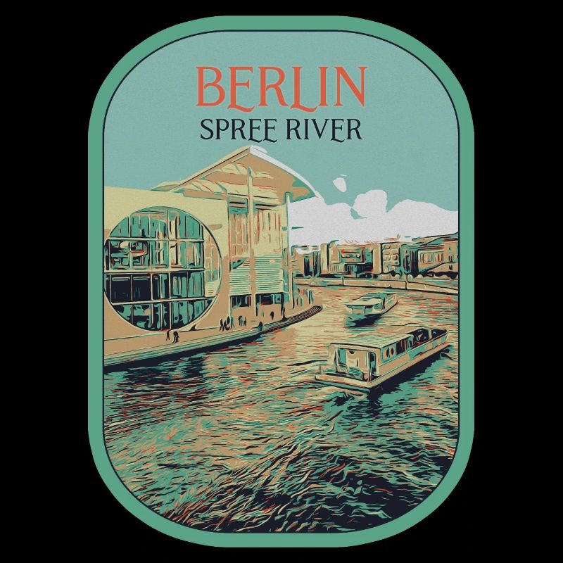 Modern Architecture Berlin Illustration