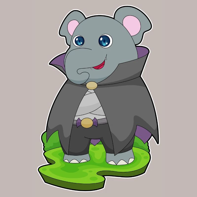 Éléphant Halloween Vampire
