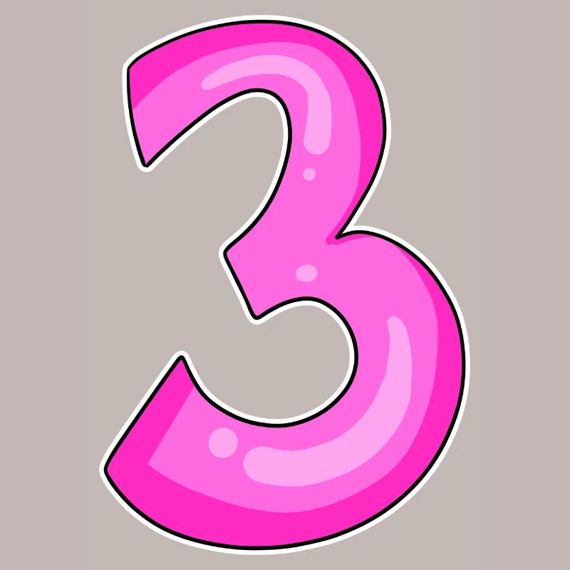 Three - 3 - Number 3 - Number 3