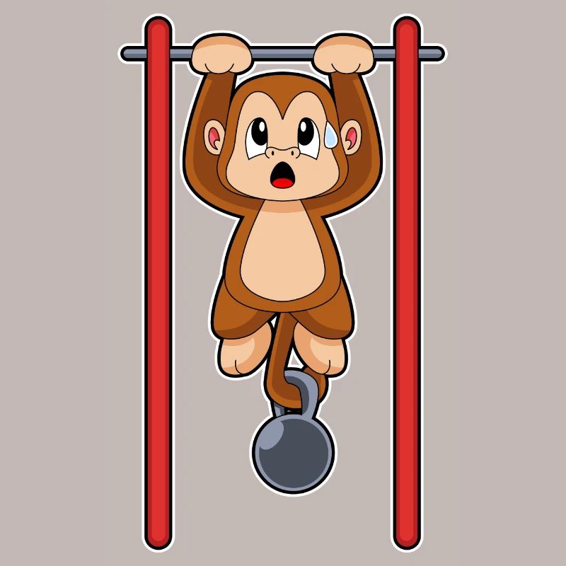 Monkey Bodybuilder Pull-ups Bodybuilding