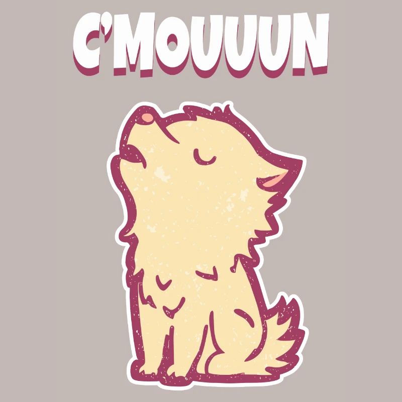 C'MON heulender Wolf Motivation