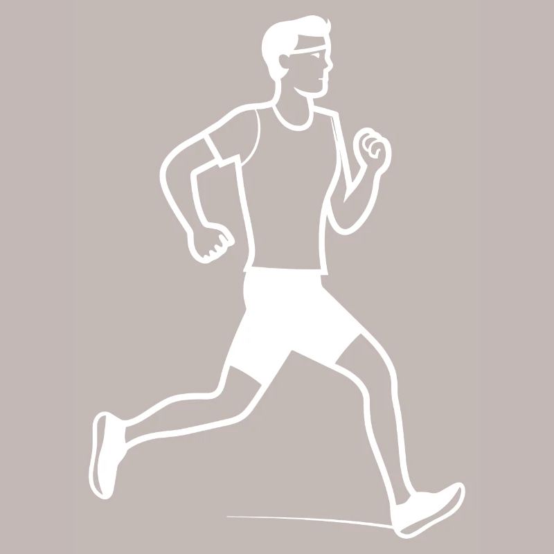 Runner boy line drawing
