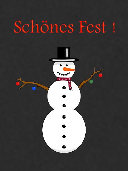 Snowman beautiful feast