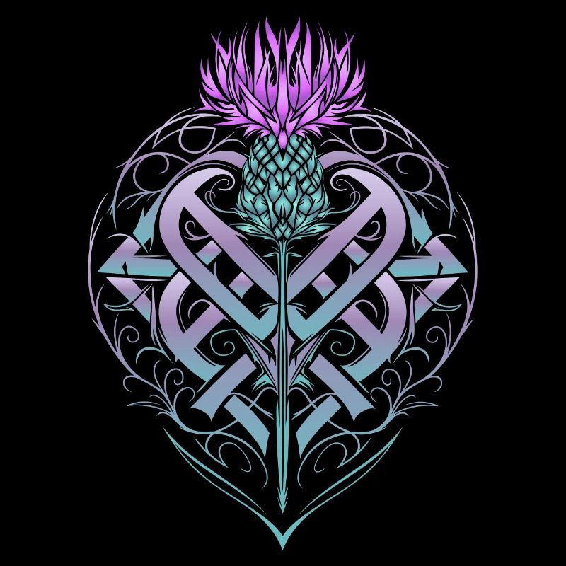 Distel Schild Celtic Knots Thistle Lover