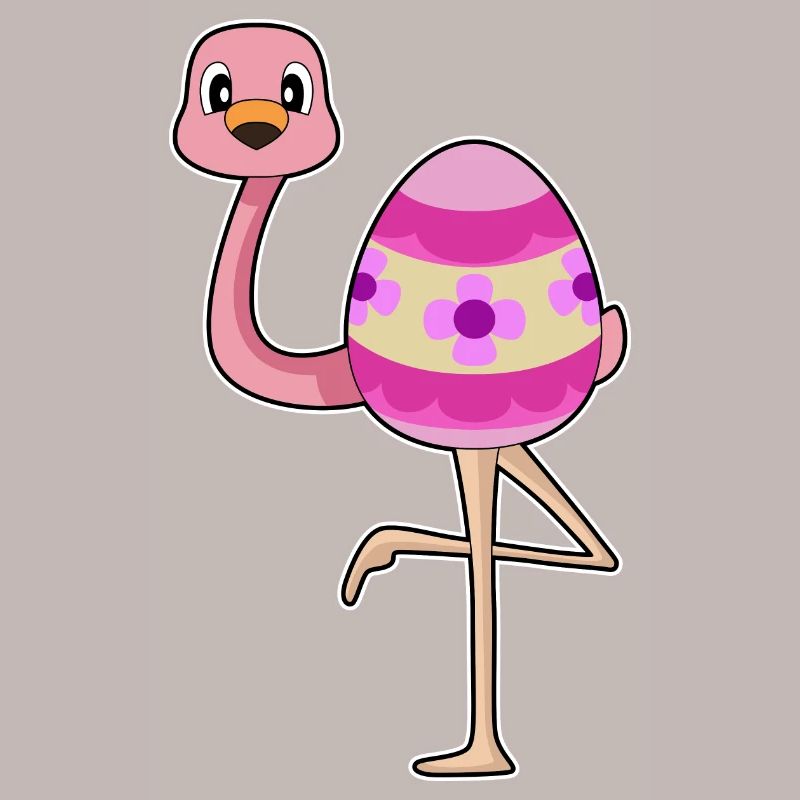 Flamingo Easter Easter Egg