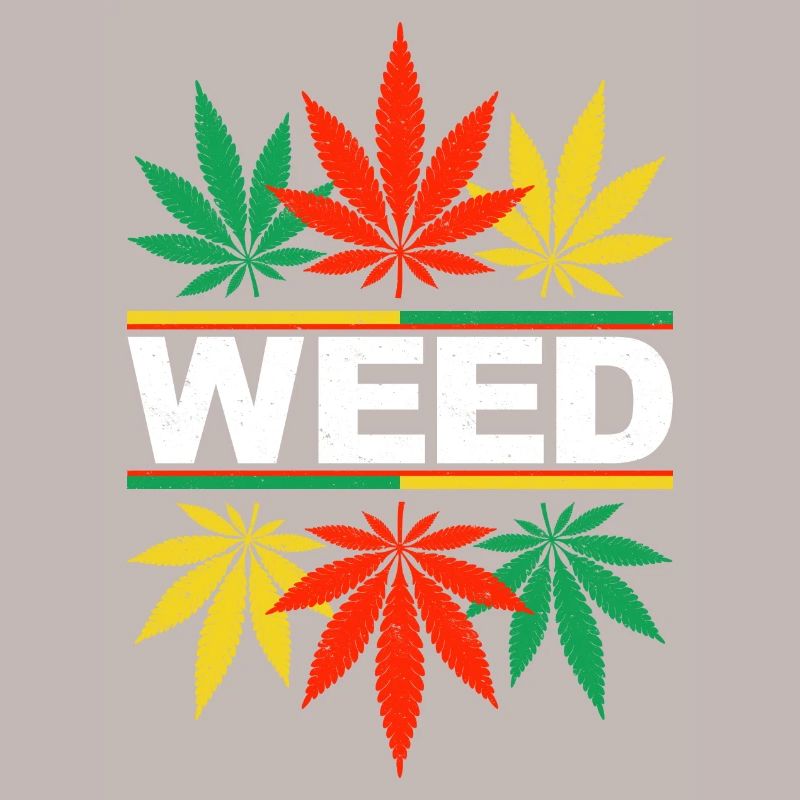 Vibrant Cannabis Leaf Pattern Design