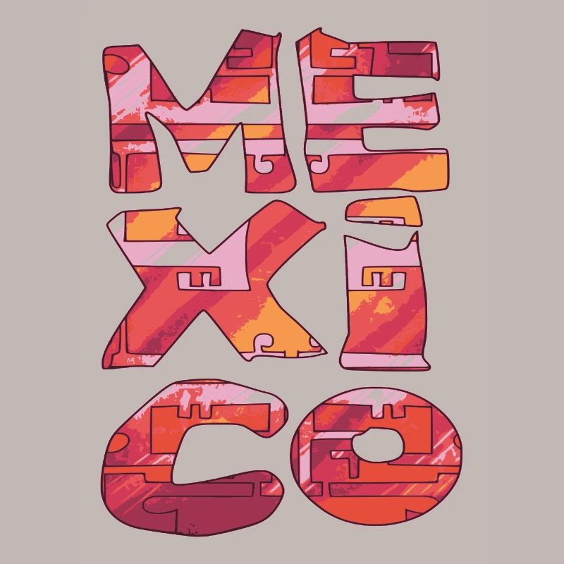 Mexico Brick Pattern Letters