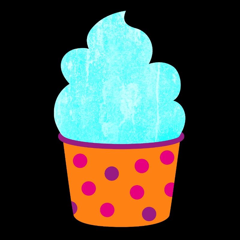 Eis Eiskrem Icecream Cup Dots Muffin Punkte süß