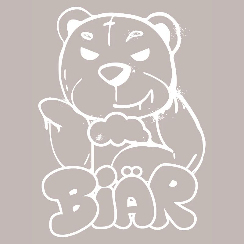 Komischer Bär mit Bierglas