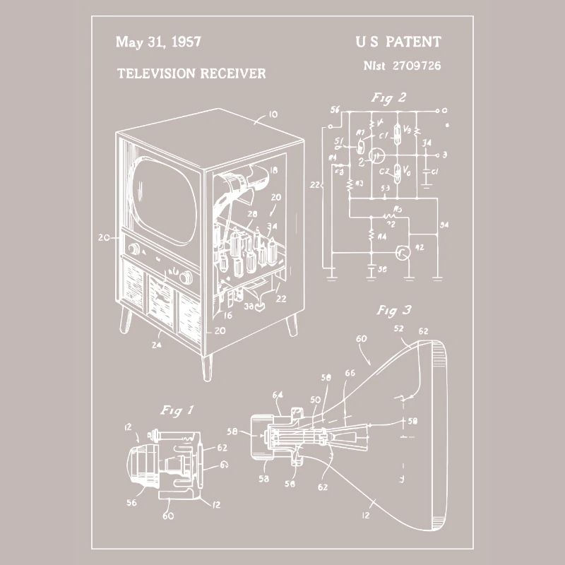 Conception de plan de télévision rétro vintage
