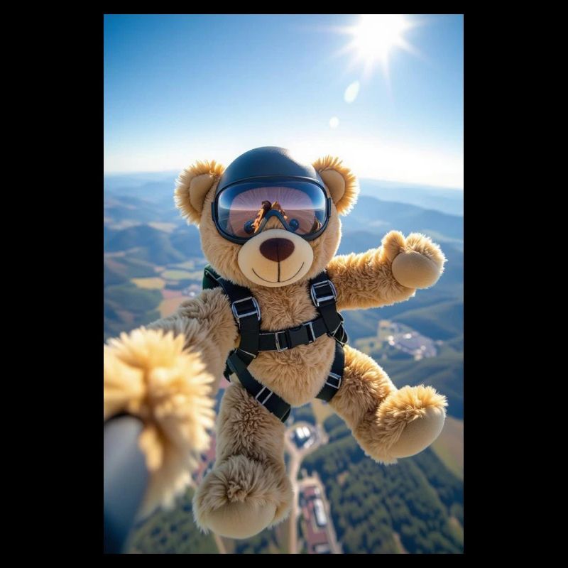 Bear Parachuting Adventure