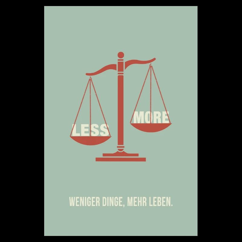 Moins, c’est plus - Conception d’affiche d’équilibre